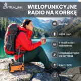 Extralink RADIO AWARYJNE SOLARNE Z KORBKA DYNAMO POWERBANK 4000MAH Z LATARKA SOS SR-4000 B�rbar Analog Sort, Orange #26