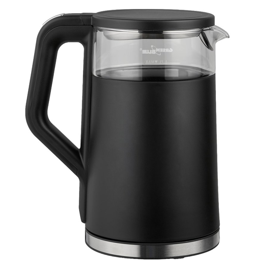 GreenBlue tr�dl�s elkedel, 1,7 l, vandbeholder i glas, letl�seligt display, temperaturvalg, 2200 W, GB670 B #8