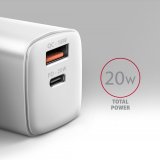 Axagon ACU-PQ20W oplader til mobil enhed Universel Hvid Vekselstrm Hurtig opladning Indendrs #3