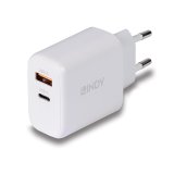Lindy 73428 oplader til mobil enhed Universel Hvid Vekselstrm Hurtig opladning Indendrs #1