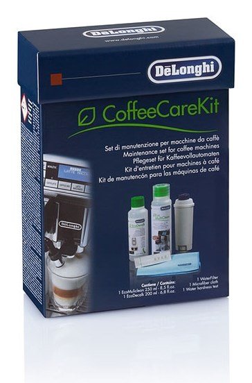 DeLonghi Coffee Care Kit, vedligeholdelsesst til kaffemaskiner med vandfilter, EcoDecalk, Eco MultiClean, mikrofiberklud, vandhrdhedstestpind. #3