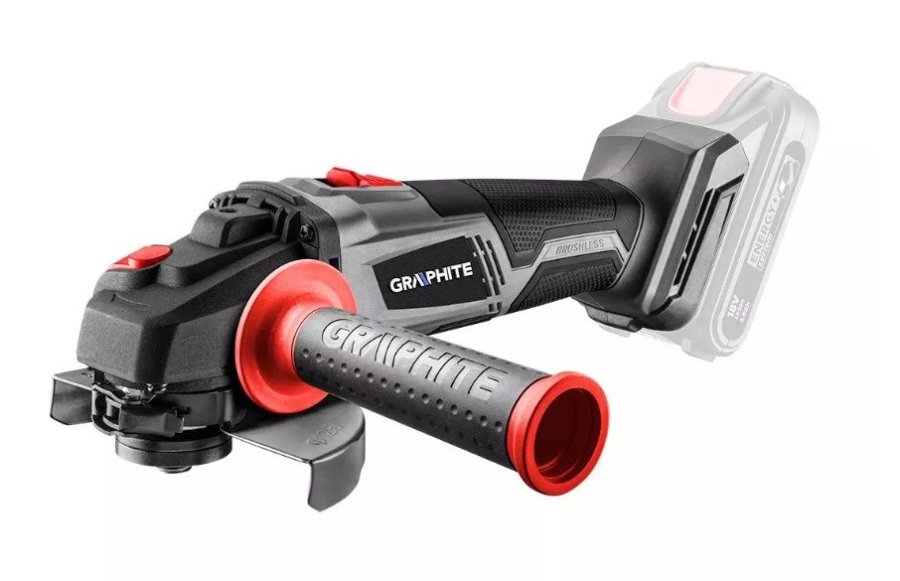 Graphite Energy+ 18V Li-Ion brstels vinkelsliber med 125 mm skive uden batteri #1