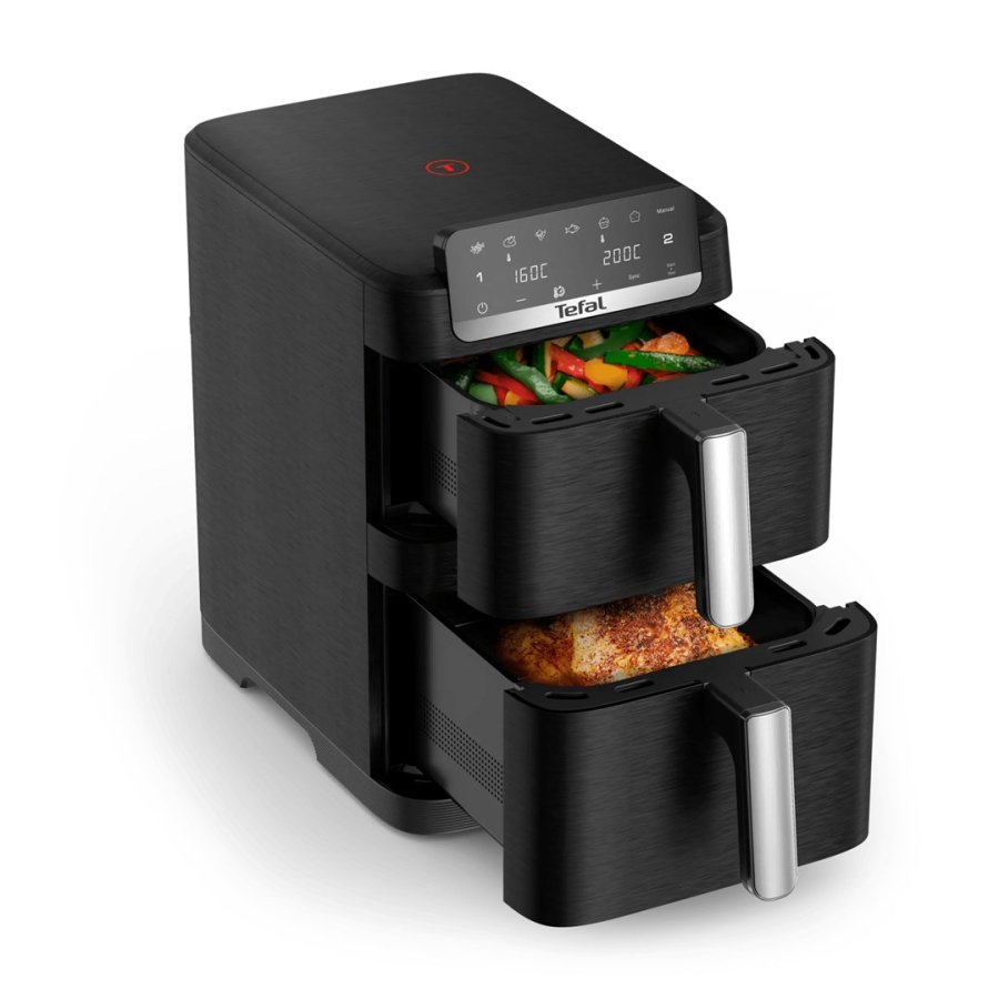 Tefal EY7528 Dobbelt 10 L Enkeltst�ende Varmluftsteger Sort #1