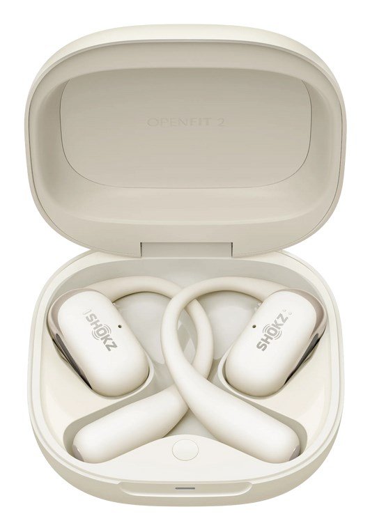 SHOKZ OpenFit 2 Hovedtelefoner Trdls rekrog Opkald/Musik/Sport/Hverdag Beige #3