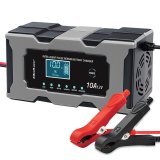 Qoltec 52493 Lader 12V 10A | Ensretter med reparationsfunktion til AGM GEL LiFePO4 batteri | LCD #1