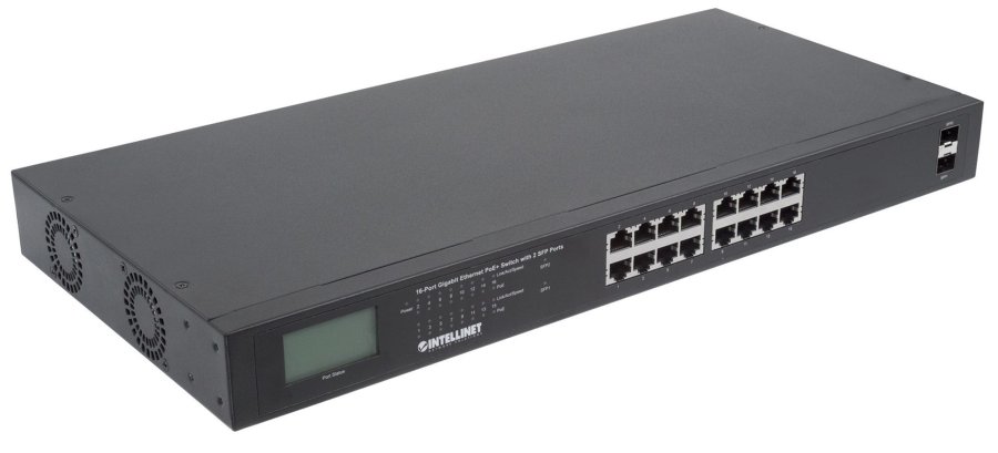 Intellinet 561259 netvrksswitch Ikke administreret Gigabit Ethernet (10/100/1000) Strm over Ethernet (PoE) Sort #4