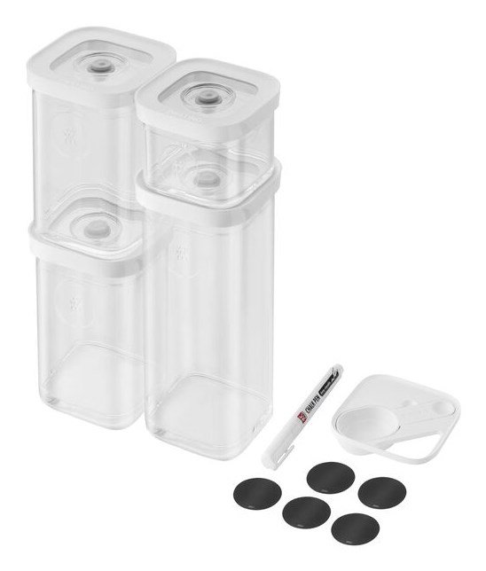 ZWILLING 1025971 Rektangulr Container 2,445 L Transparent, Hvid 6 stk #1