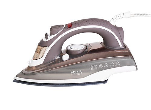 Adler AD 5030 strygejern Dampstrygejern Keramisk strygesl 3000 W Brun, Gr, Hvid #3