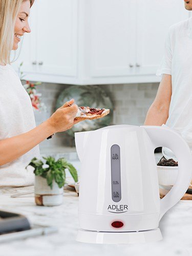 Adler AD 1272 elkedel 1 L 1600 W Hasselnd, Hvid #17