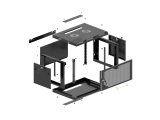 Lanberg WF01-6612-23B stativ 12U V�gmonteret stativ Sort #3