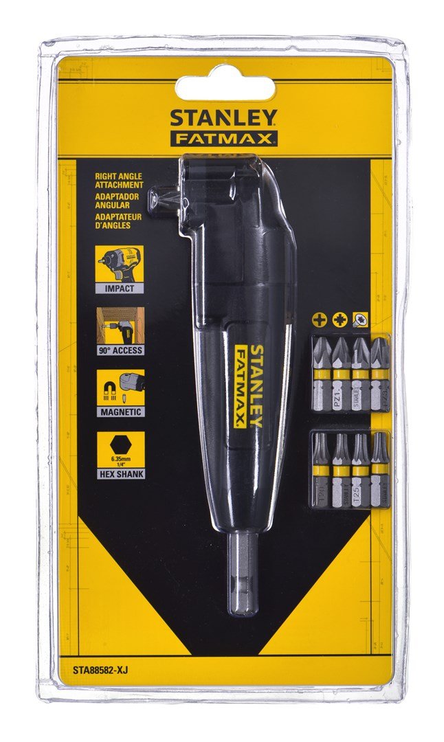 FASTGRELSE AF HJRE VINKEL STANLEY STA88582-XJ + IMPACT BITS #1