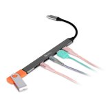 BakkerElkhuizen USB-C Hub 7-in-1 (3A+4C) USB Type-C 5000 Mbit/s Sort, Gr� #7