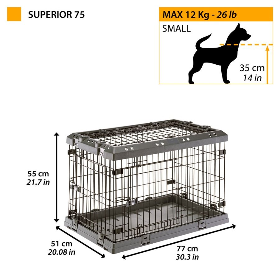 FERPLAST Superior 75 - Hundebur - 77 x 51 x 55 cm #2