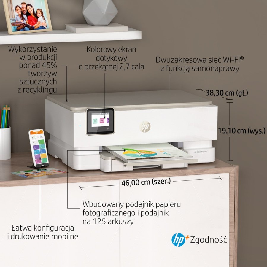 HP ENVY Inspire 7220e Trdlst All-in-One Farve Printer, Instant Ink; Kopimaskine, scanner #17