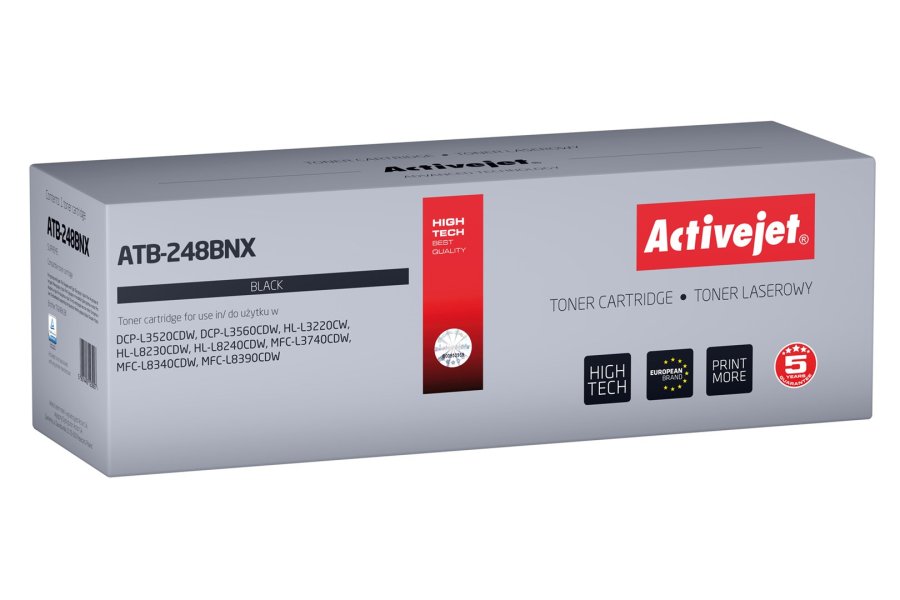 Activejet ATB-248BNX Toner til Brother-printere; Erstatning Brother TN248XLBK; Supreme; 3000 sider; sort) #1