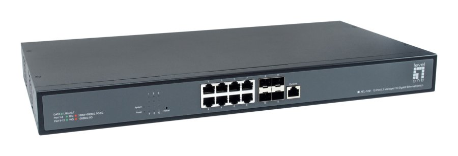 LevelOne XEL-1291 Administreret L3 10G Ethernet (100/1000/10000) 1U Sort #1