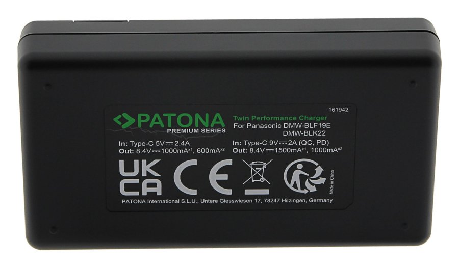 Patona Premium Twin Performance PD-oplader til Panasonic DMW-BLF19 med USB-C-kabel #6