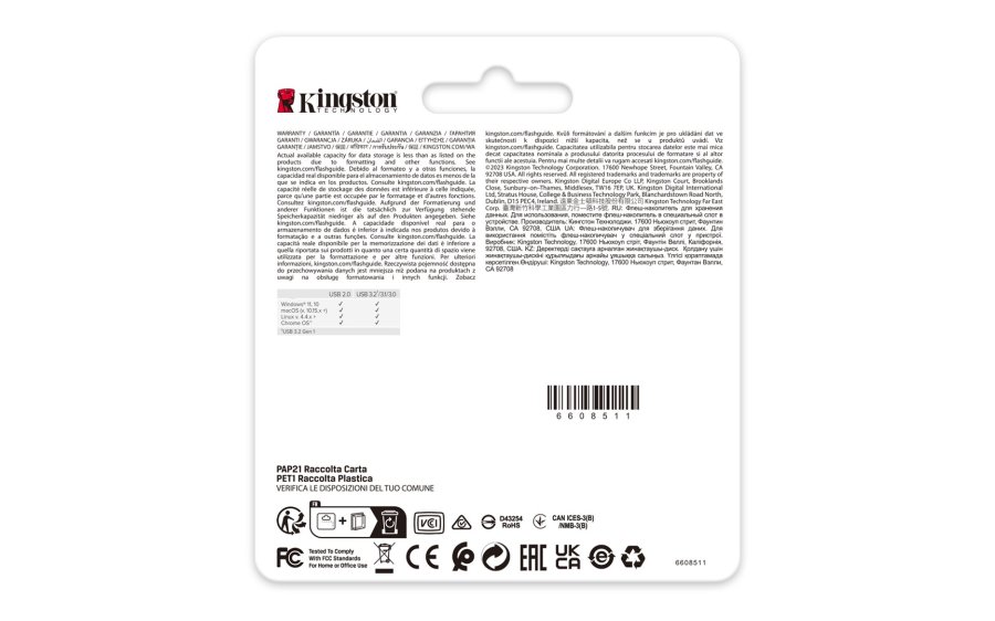 Kingston Technology DataTraveler 512 GB 220 MB/s Metal USB 3.2 Gen 1 SE9 G3 #6