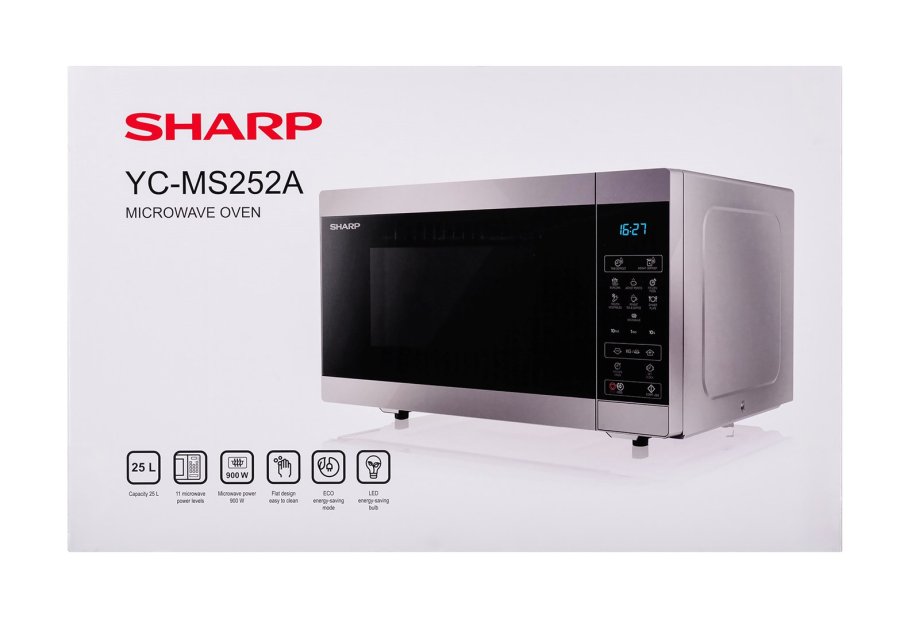 Sharp YC-MS252AE-S 25L 900W/Touch Silver #2
