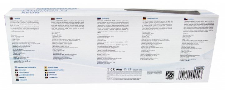 Esperanza EFL003 lamineringsmaskine Kold/varm lamineringsmaskine 250 mm/min Sort #3