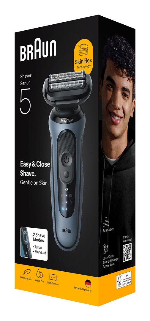 Braun Series 5 52-A1000S barbermaskine til ham Folie shaver Bl� #3
