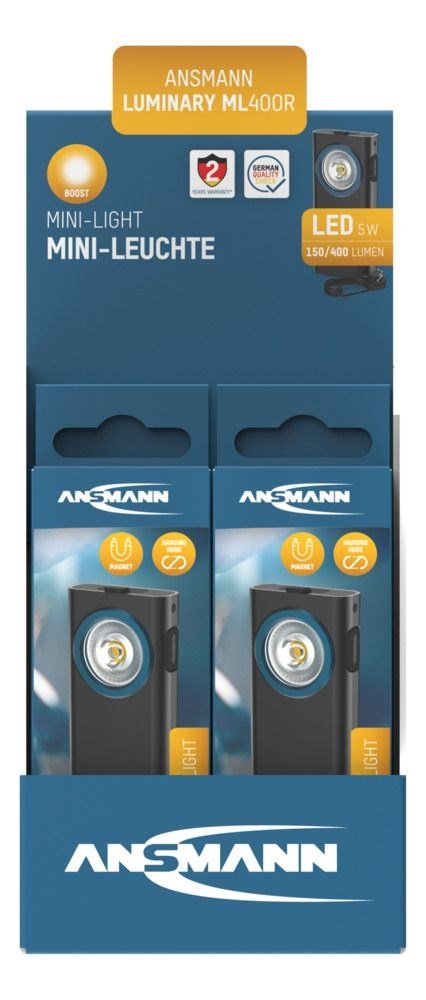 Ansmann ML400R Sort Nglering med lommelygte LED #17