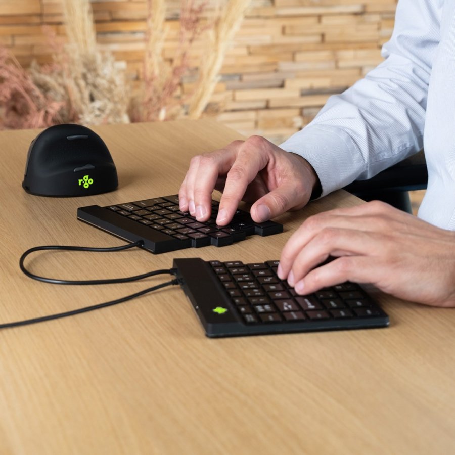 R-Go Tools Ergonomisch toetsenbord R-Go Split Break v2 met pauzesoftware, gesplitst toetsenbord, QWERTY (US), bedraad, zwart #11