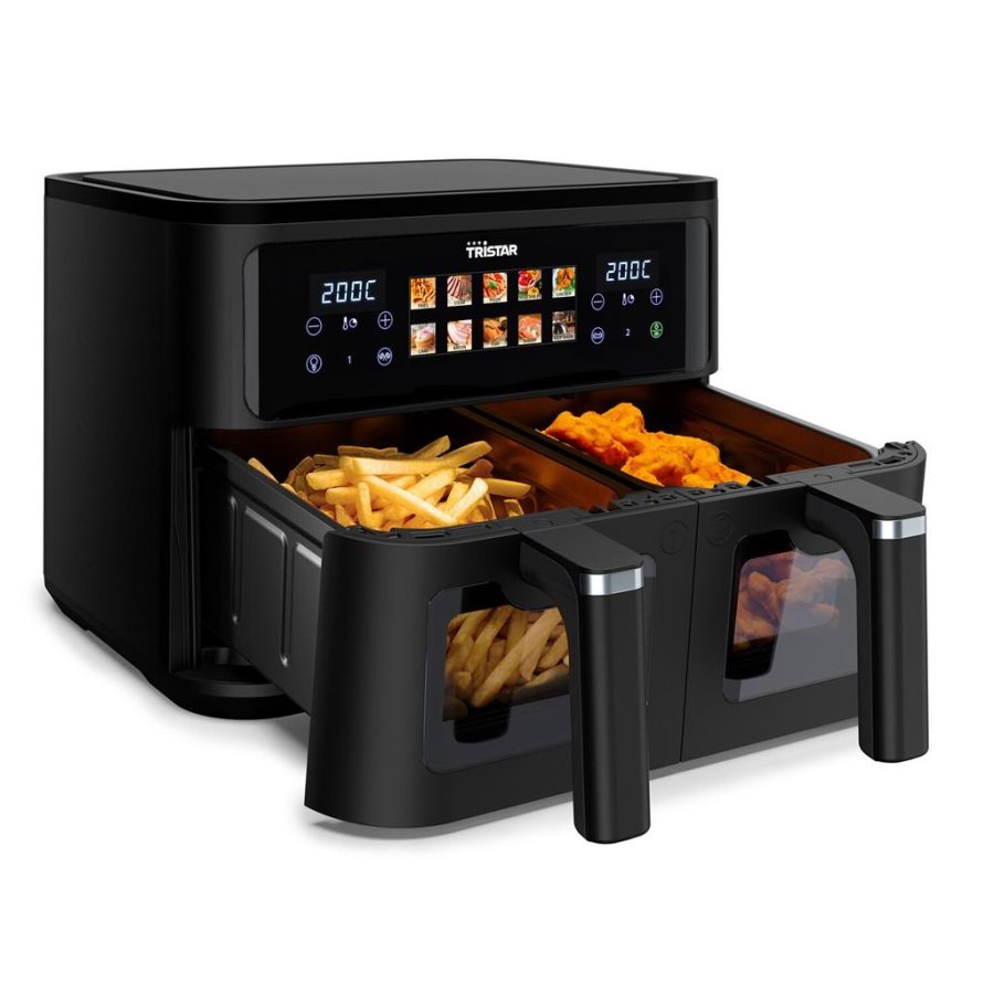 Tristar FR-9075 frituregryde Dobbelt 9 L Enkeltst�ende 2500 W Varmluftsteger Sort #3