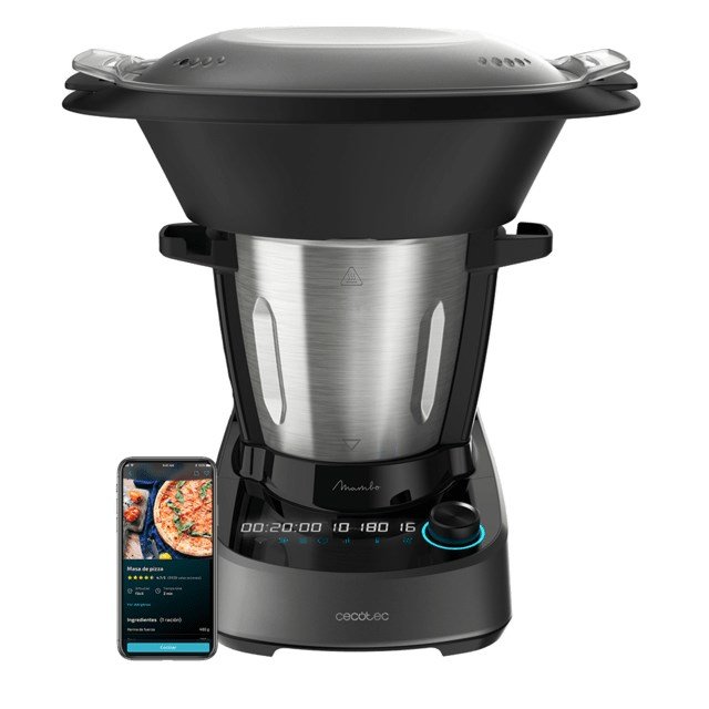 Cecotec 04341 foodprocessor 1600 W 3,3 L Sort, Rustfrit st�l Indbyggede v�gte #1