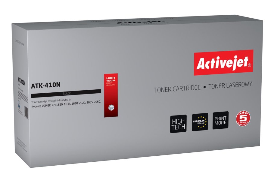 Activejet Tonerpatron ATK-410N (Kyocera erstatning TK-410; Supreme; 15000 sider; sort) #1
