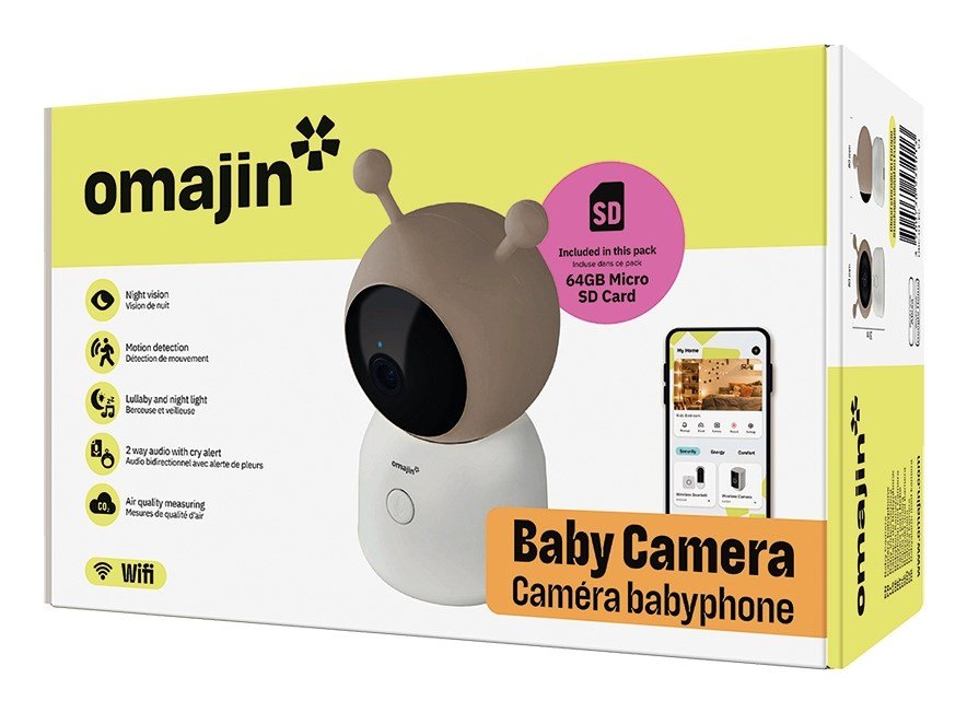 omajin by Netatmo OBC-01-EU Baby videosk�rm Wi-Fi/Ethernet Beige, Sort, Hvid #4