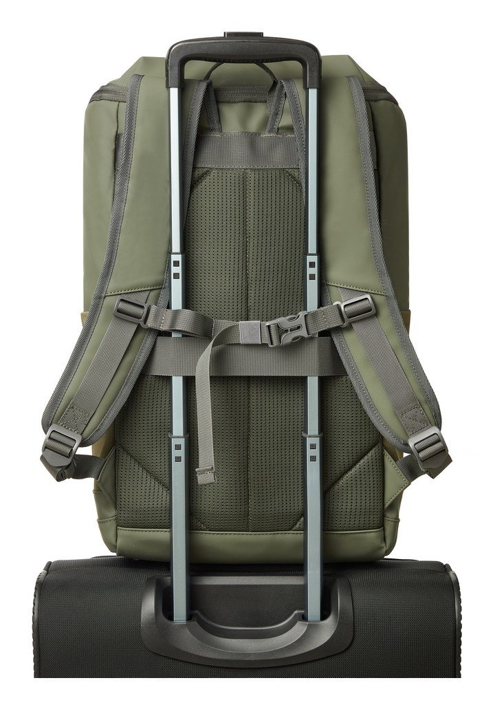 Rivacase Eden rygs�k Rejserygs�k Oliven PU-l�der, Polyester, Genanvendt polyethylenterephthalat (rPET) #14