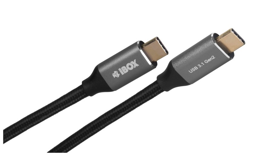 I-BOX USB C/USB C, 1 m kabel USB 3.2 Gen 2 (3.1 Gen 2) Sort #1