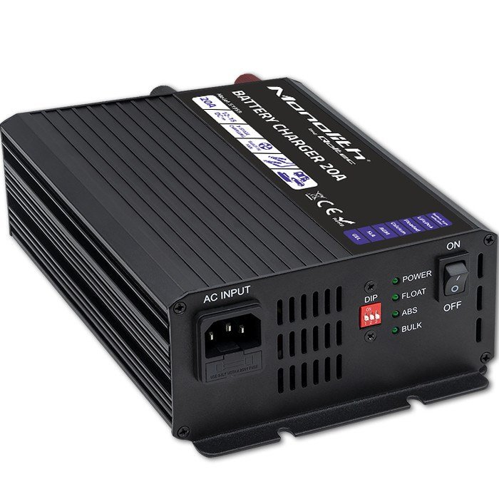 Qoltec 51959 Smart Monolith oplader til LiFePO4 AGM GEL SLA batterier | 20A | 12V #1
