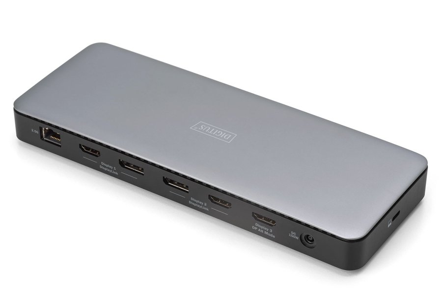 Digitus DA-70918 dockingstation Ledningsfrt USB 3.2 Gen 2 (3.1 Gen 2) Type-C Sort, Gr #5