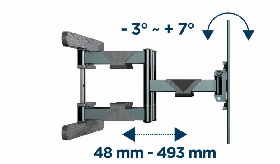 Gembird WM-80ST-01 tv-beslag 2,03 m (80