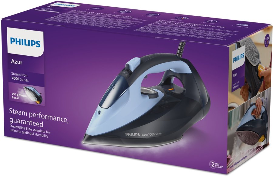 Philips 7000 series DST7041/20 strygejern Tr & dampstrygejern SteamGlide Elite-strygesl 2800 W Bl #4