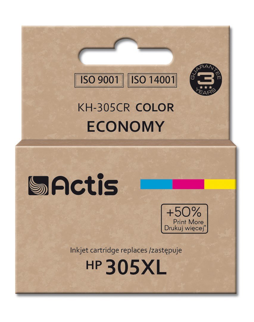 Actis KH-305CR blkpatron 1 stk Kompatibel Standard udbytte Bl, Magenta, Gul #1