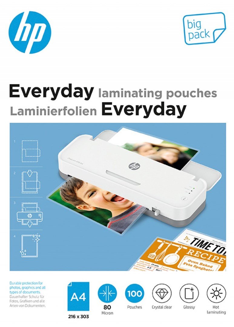 HP Everyday lamineringsfilm A4 100 stk #1