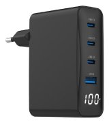 Gembird TA-UC-PDQC100LCD-01-BK oplader til mobil enhed Laptop, Smartphone Sort Vekselstrm Hurtig opladning Indendrs #1