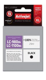 Activejet AB-1100BNX blk (erstatning Brother LC1100BK/980BK; Supreme; 29 ml; sort) #1