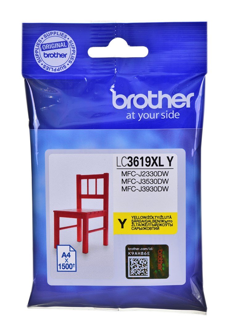 Brother LC-3619XLY blkpatron gte gul 1 stk. #1