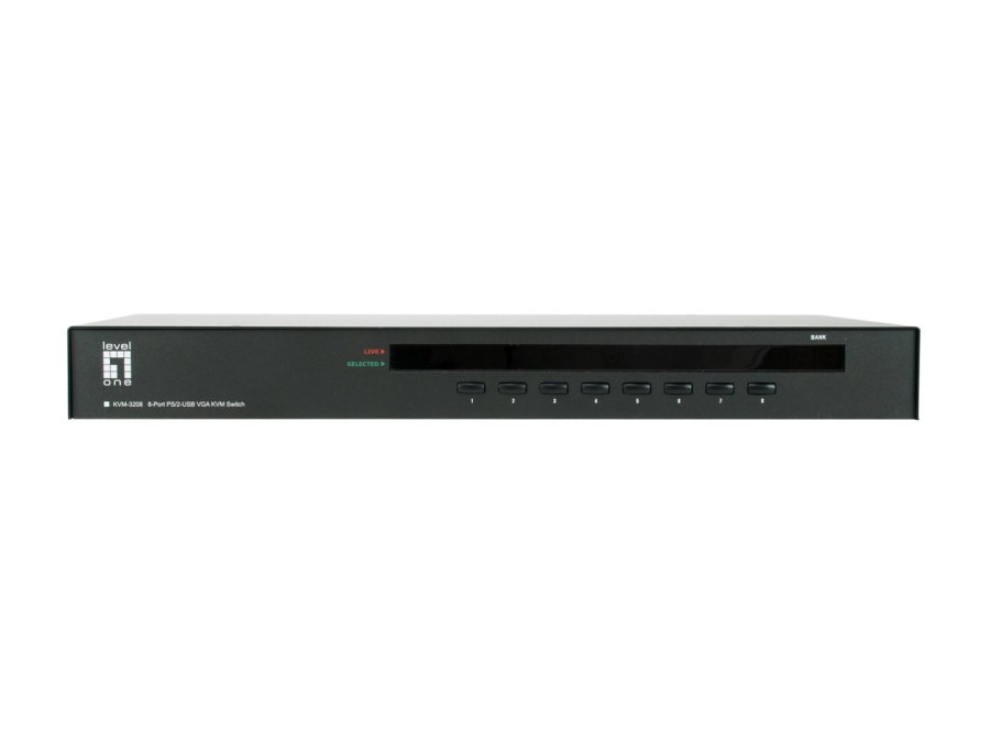 LevelOne KVM-3208 KVM Switch Stativ-montering Sort #3