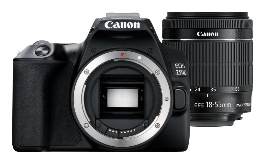 Canon EOS 250D+EF-S 18-55mm SLR kamerast 24,1 MP CMOS 6000 x 4000 pixel Sort #1