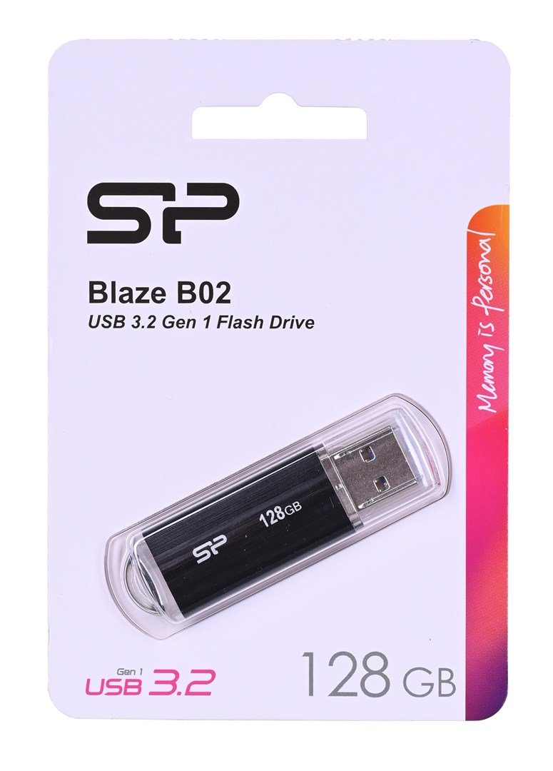 SILICON POWER Blaze B02	Pendrive USB-flashdrev 128 GB USB Type-A 3.2 Gen 1 (SP128GBUF3B02V1K) Sort #4