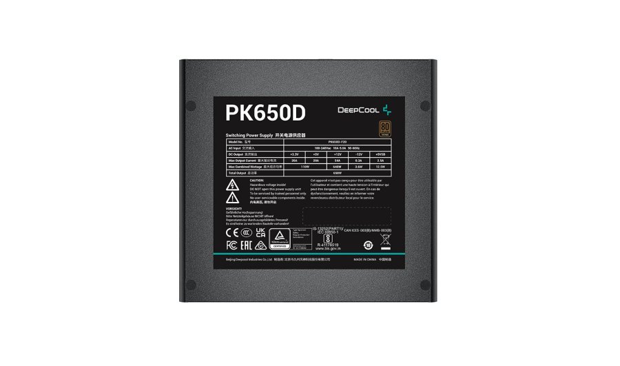 DeepCool PK650D enhed til str�mforsyning 650 W 20+4 pin ATX Sort #3
