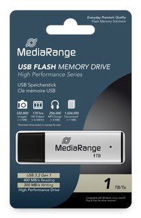 MediaRange MR1905-1 USB-n�gle 1 TB USB Type-A 3.2 Gen 1 (3.1 Gen 1) Sort, S�lv #3
