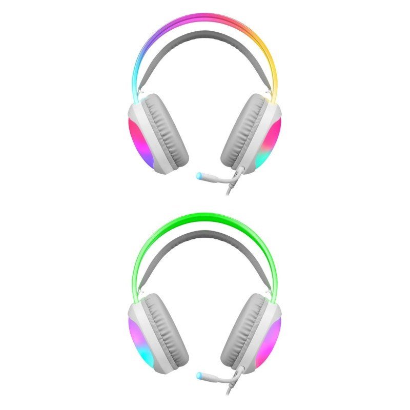 HEADPHONES DEFENDER ECLIPSE RGB WHITE #4