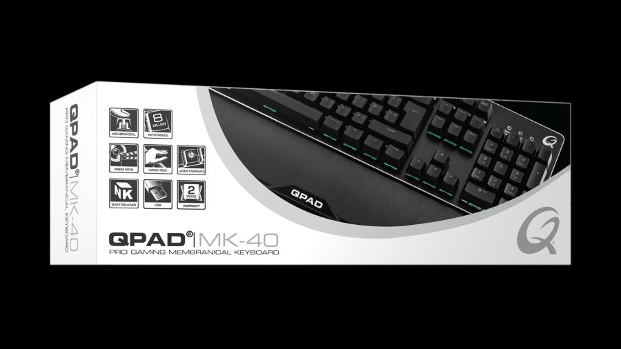 QPAD MK-40 tastatur Spil USB QWERTZ Tysk Sort #2