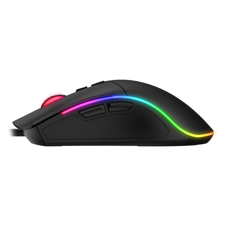 Havit MS1001S - Optisk hjrehnds-gamingmus, USB type A, sort-gr #3
